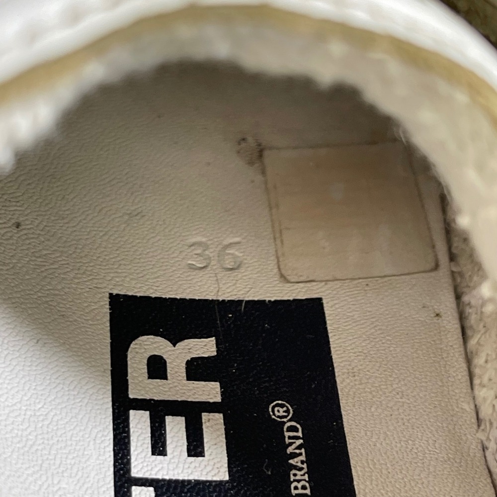 Golden Goose Starter White Leather Silver Glitter Sneakers Women's 36 EU/6 US - Picture 13 of 15